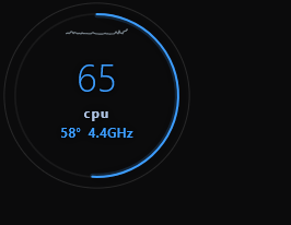 A floating Crystal Clear Orbs CPU meter
